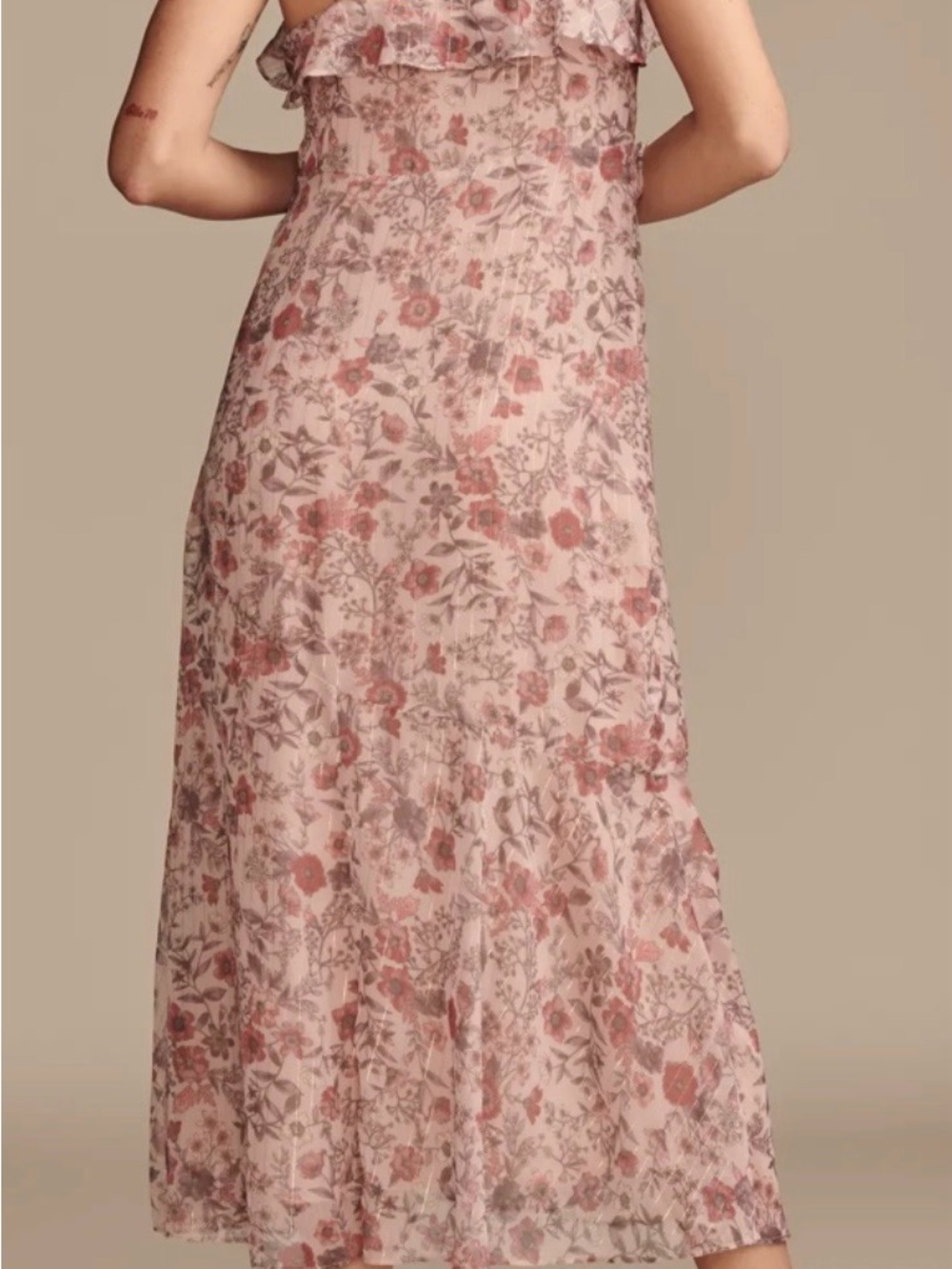 Lucky Brand Pink Floral Maxi Dress